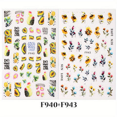 3D Pawpaw Fruit Nail Stickers Summer Fruit Series Manicure