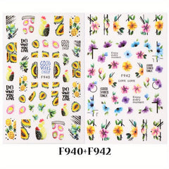 3D Pawpaw Fruit Nail Stickers Summer Fruit Series Manicure
