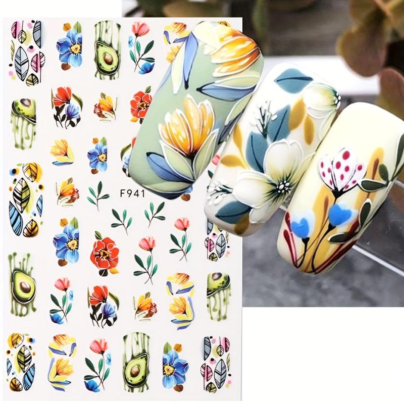 3D Pawpaw Fruit Nail Stickers Summer Fruit Series Manicure