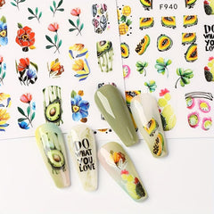 3D Pawpaw Fruit Nail Stickers Summer Fruit Series Manicure