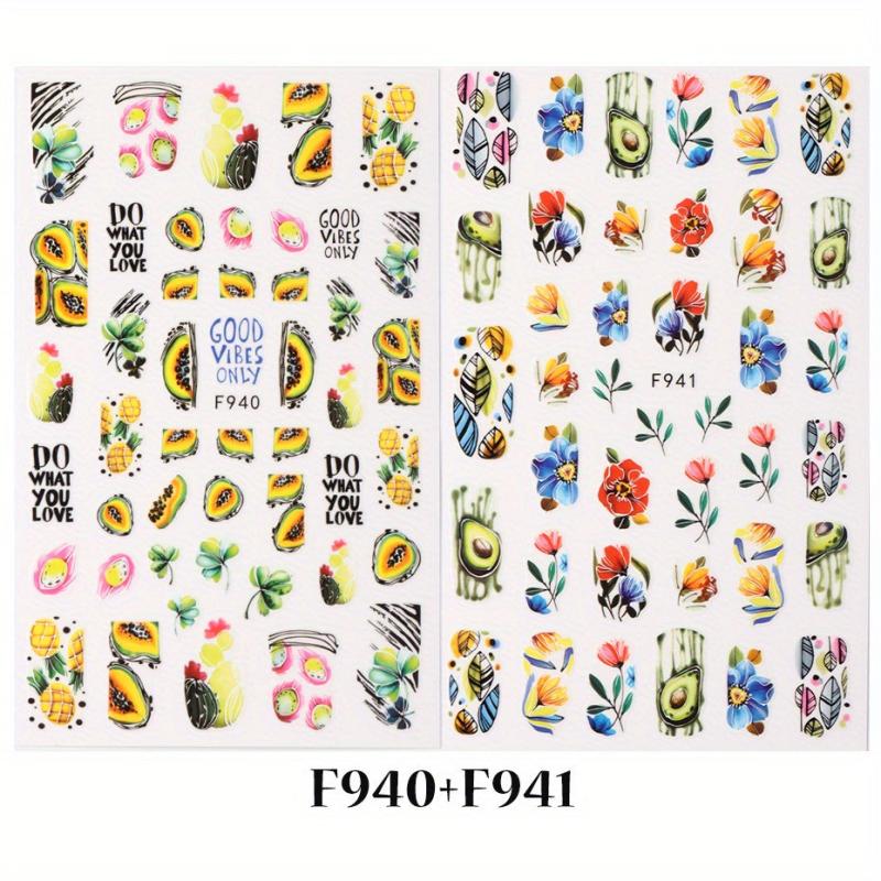 3D Pawpaw Fruit Nail Stickers Summer Fruit Series Manicure