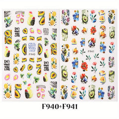 3D Pawpaw Fruit Nail Stickers Summer Fruit Series Manicure