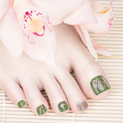 Self Adhesive Toe Nail Stickers for Women - DIY Nail Art Decals and Strips
