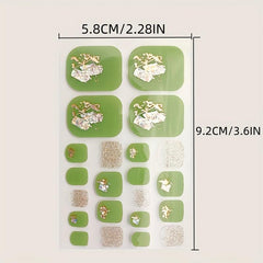 Self Adhesive Toe Nail Stickers for Women - DIY Nail Art Decals and Strips