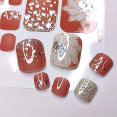 Self Adhesive Toe Nail Stickers for Women - DIY Nail Art Decals and Strips