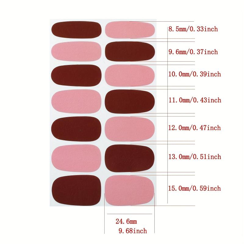 Full Nail Wraps Real Nail Polish Strips with File for DIY Nails Art