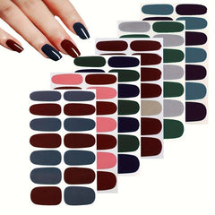 Full Nail Wraps Real Nail Polish Strips with File for DIY Nails Art