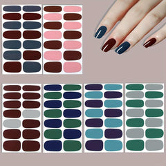 Full Nail Wraps Real Nail Polish Strips with File for DIY Nails Art