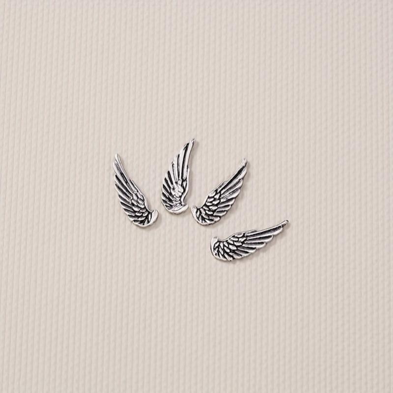 10pcs Y2K Punk Devil's Wings Nail Art Charms for DIY Nail Designs