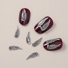 10pcs Y2K Punk Devil's Wings Nail Art Charms for DIY Nail Designs