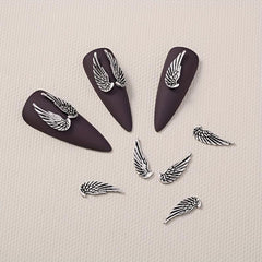 10pcs Y2K Punk Devil's Wings Nail Art Charms for DIY Nail Designs