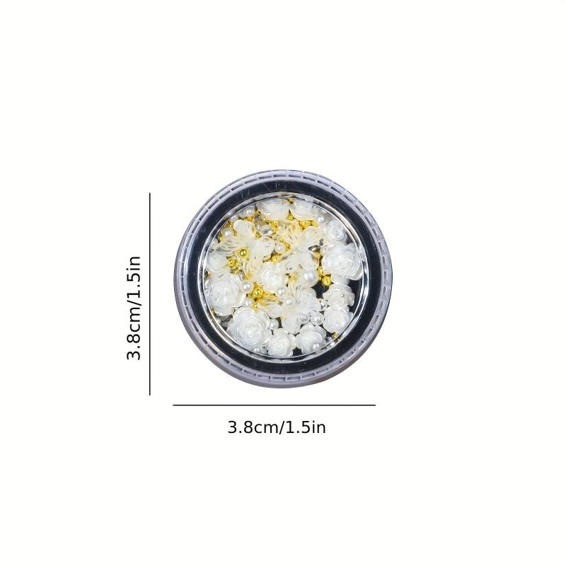 3D Rose Flower Butterfly Nail Charms Acrylic Resin Rhinestones Gems