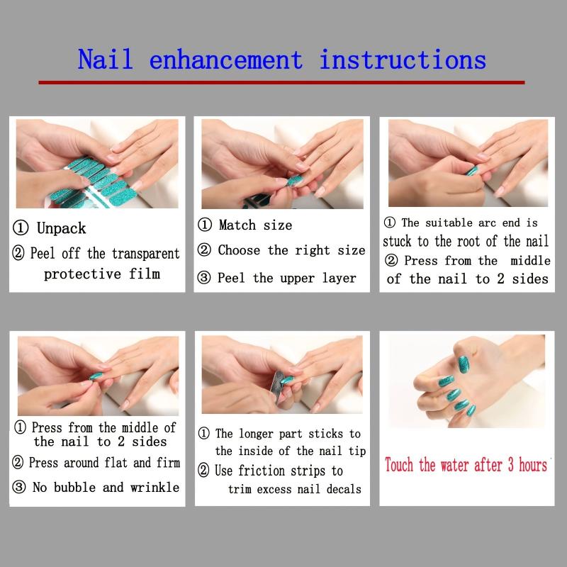 Heart Nail Polish Strips Self Adhesive Stickers