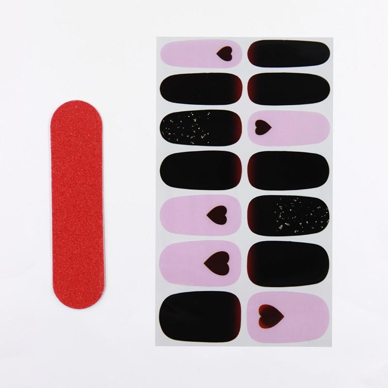 Heart Nail Polish Strips Self Adhesive Stickers