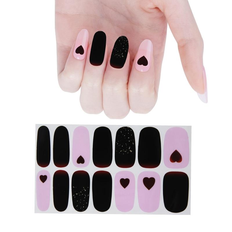 Heart Nail Polish Strips Self Adhesive Stickers
