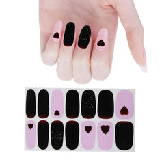 Heart Nail Polish Strips Self Adhesive Stickers
