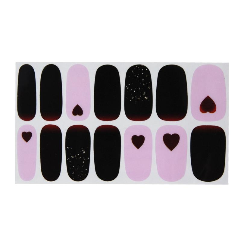 Heart Nail Polish Strips Self Adhesive Stickers