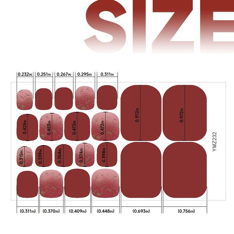 Nail Polish Stickers Wrap Red Green Purple Pink Manicure Decoration Kit