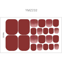 Nail Polish Stickers Wrap Red Green Purple Pink Manicure Decoration Kit