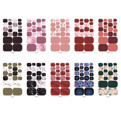 Nail Polish Stickers Wrap Red Green Purple Pink Manicure Decoration Kit