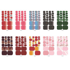 Nail Polish Stickers Wrap Red Green Purple Pink Manicure Decoration Kit