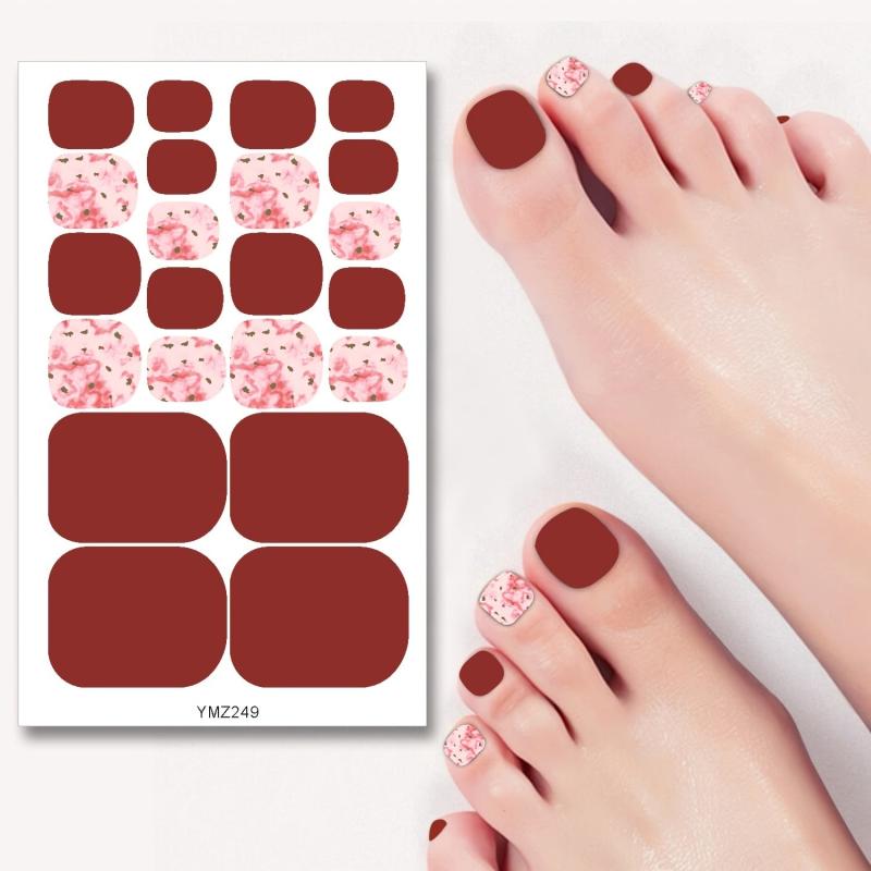 Nail Polish Stickers Wrap Red Green Purple Pink Manicure Decoration Kit