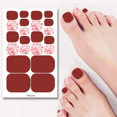 Nail Polish Stickers Wrap Red Green Purple Pink Manicure Decoration Kit