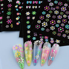 Fluorescent 3D Butterfly Nail Stickers Self Adhesive Nail Art Supplies