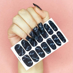 Marble Nail Polish Stickers Full Wrap Self-Adhesive Decal Strips