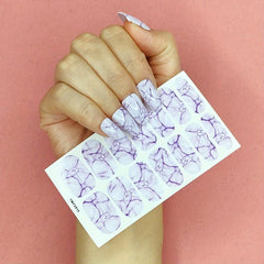 Marble Nail Polish Stickers Full Wrap Self-Adhesive Decal Strips