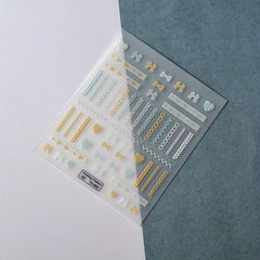 5D Winter Knit Sweater Nail Art Stickers - Self Adhesive Decals