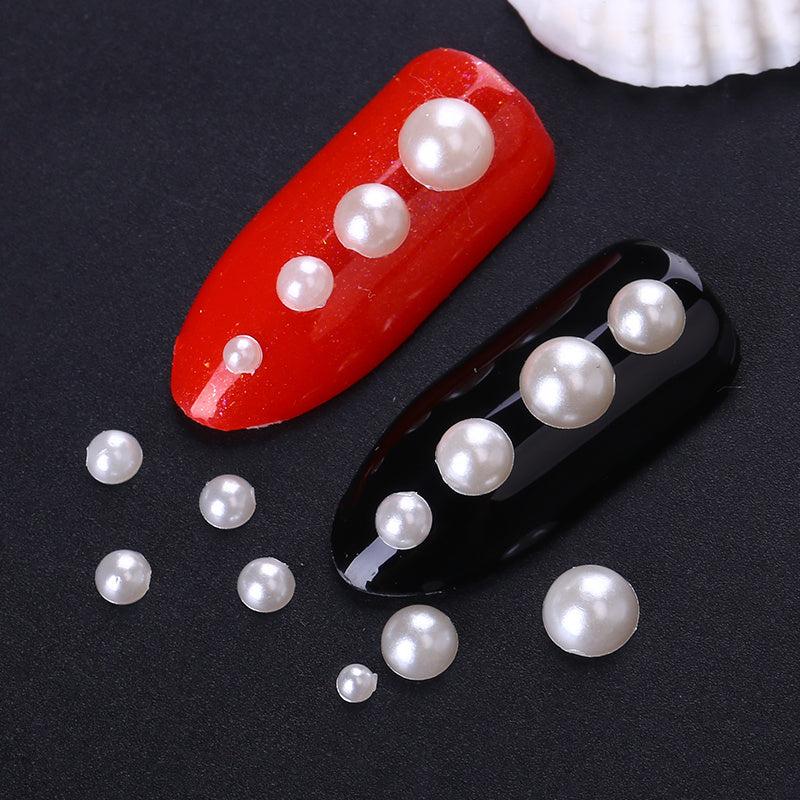 Faux Pearl Nail Art Jewelry Box Decals