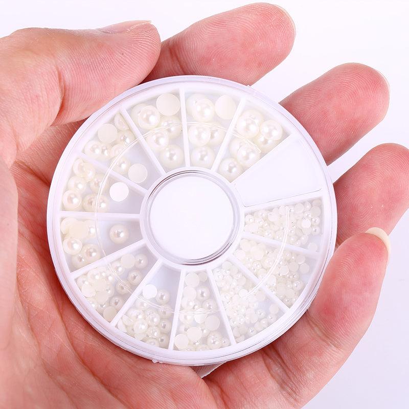Faux Pearl Nail Art Jewelry Box Decals