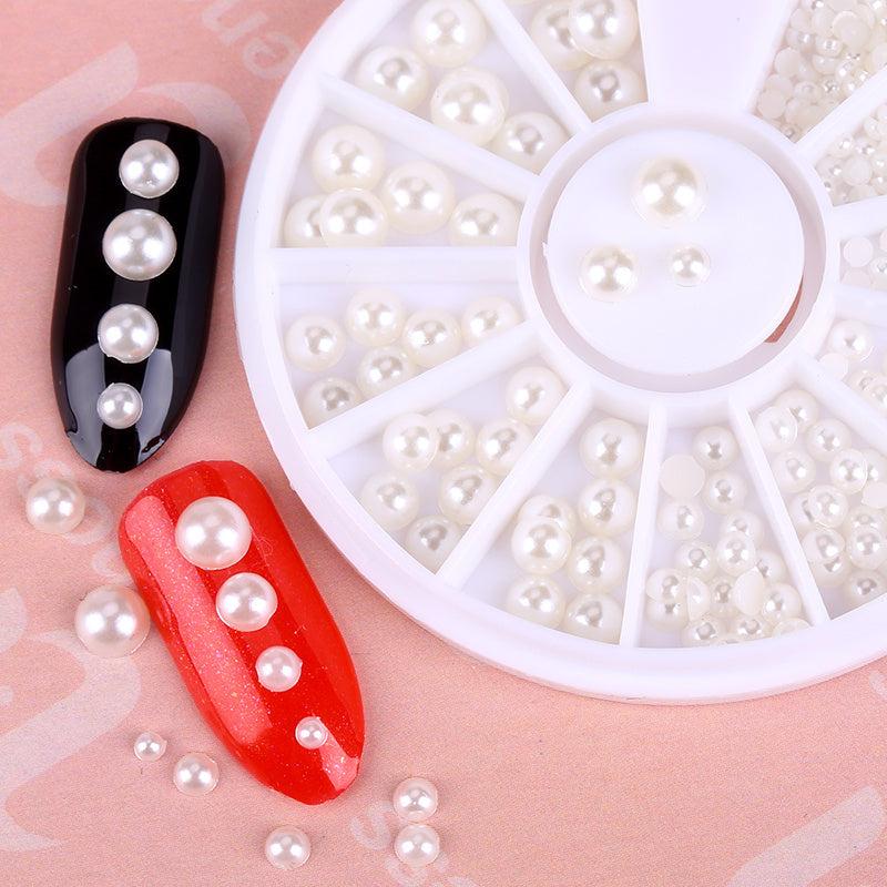 Faux Pearl Nail Art Jewelry Box Decals