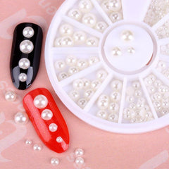 Faux Pearl Nail Art Jewelry Box Decals