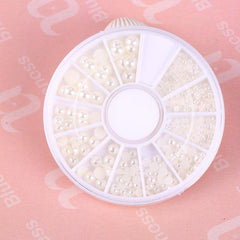 Faux Pearl Nail Art Jewelry Box Decals