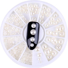 Faux Pearl Nail Art Jewelry Box Decals