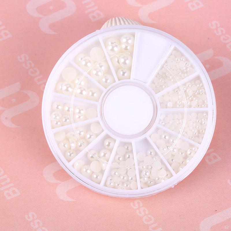 Faux Pearl Nail Art Jewelry Box Decals