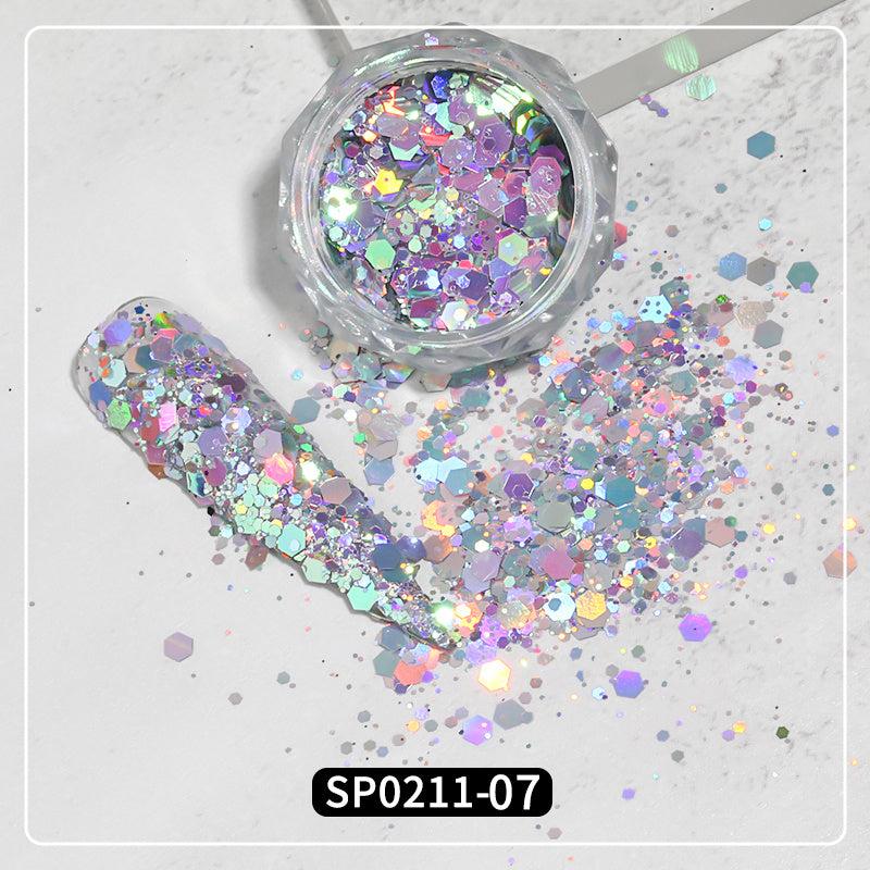 Y2K Sequins Nail Art Holographic Glitter Star Slices