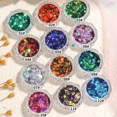 Y2K Sequins Nail Art Holographic Glitter Star Slices