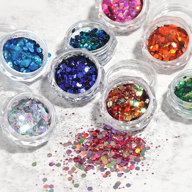 Y2K Sequins Nail Art Holographic Glitter Star Slices