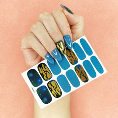 Glitter Gradient Nail Stickers Self Adhesive Nail Decals for DIY Nail Art