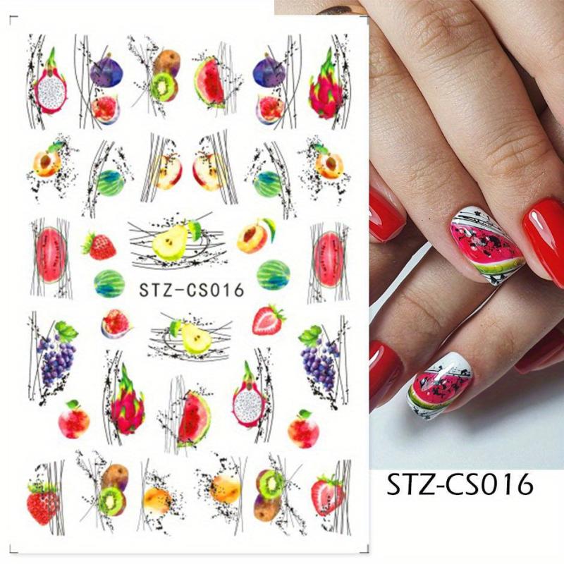 Summer Lemon Nail Art Stickers Decal Supplies for Women Girls