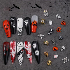 10pcs Halloween Nail Art Rhinestone Charms 3D Nail Gem Accessories