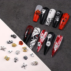 10pcs Halloween Nail Art Rhinestone Charms 3D Nail Gem Accessories