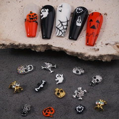 10pcs Halloween Nail Art Rhinestone Charms 3D Nail Gem Accessories