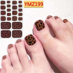 Leopard Print Nail Polish Stickers Full Nail Wraps For Women