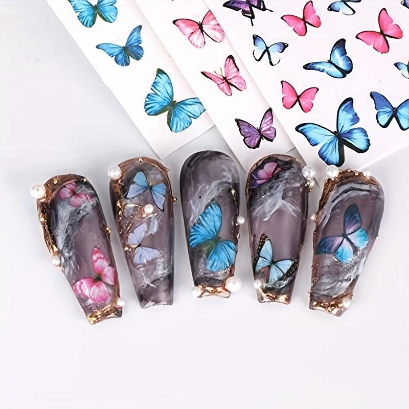 3D Butterfly Nail Art Decals Sticker Nails Decoration