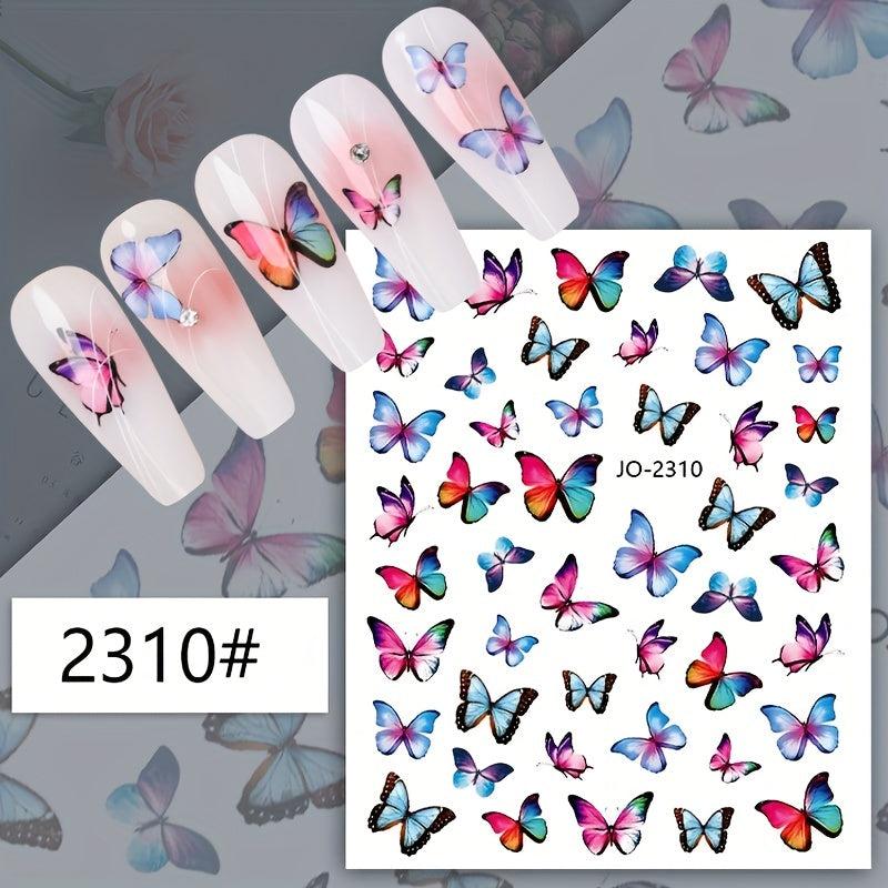 3D Butterfly Nail Art Decals Sticker Nails Decoration