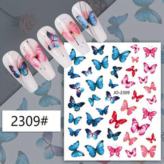 3D Butterfly Nail Art Decals Sticker Nails Decoration